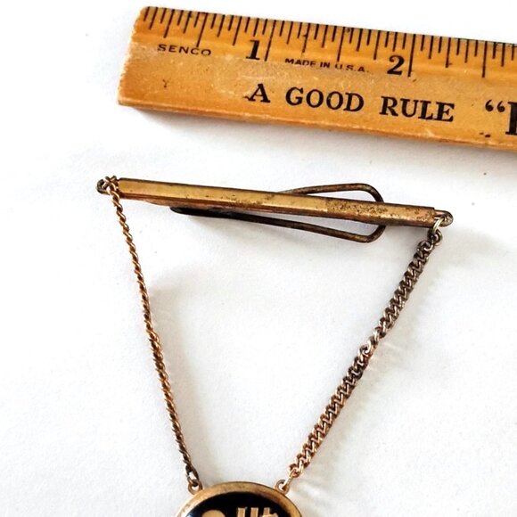 30s 40s Vintage Stylized Music Note Tie Chain Clip - Picture 4 of 4